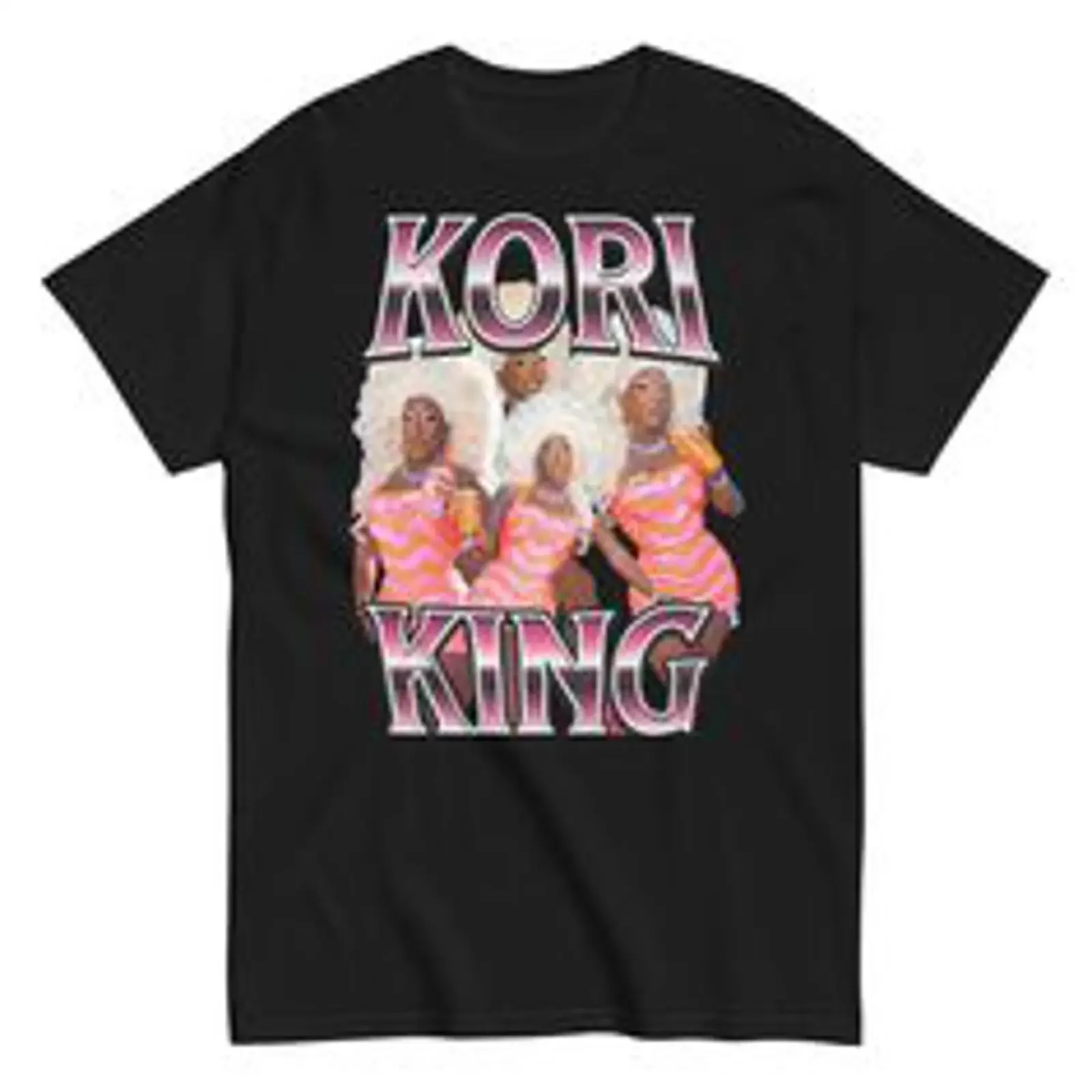 Camiseta Kori King con diseño de collage de los años 90, estilo dragqueenmerch vintage, lavada, elástica, unisex, elegante, para uso diario, gráfico, versátil