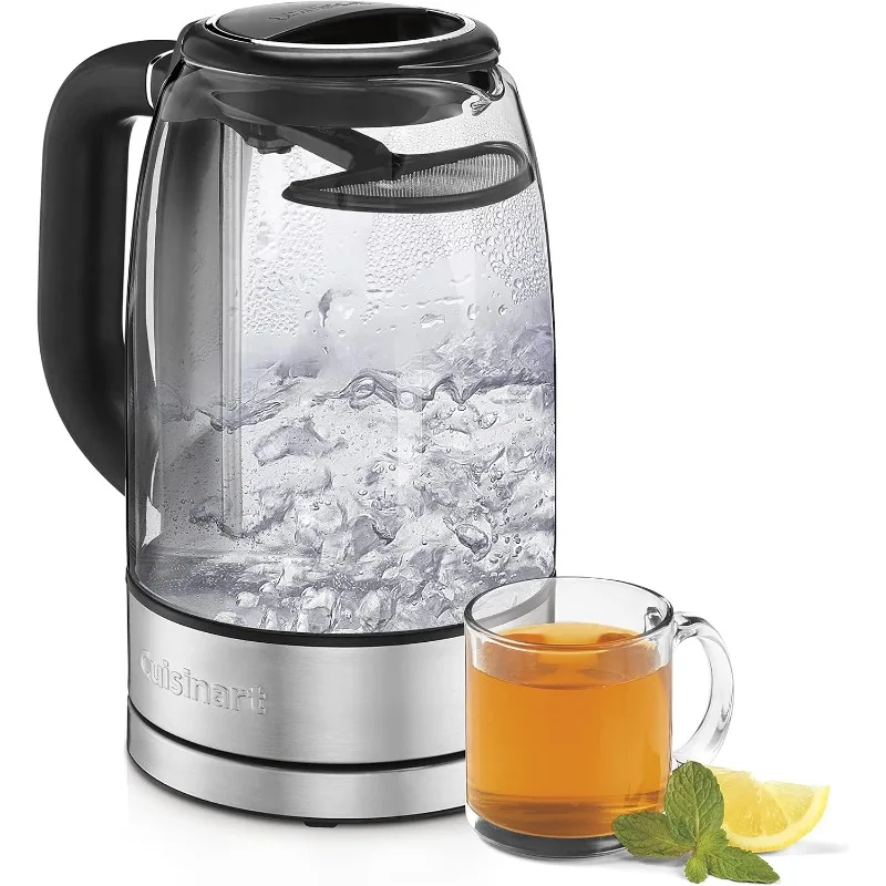 OUIO Cordless Electric Kettle, Silver 1.7 Liter