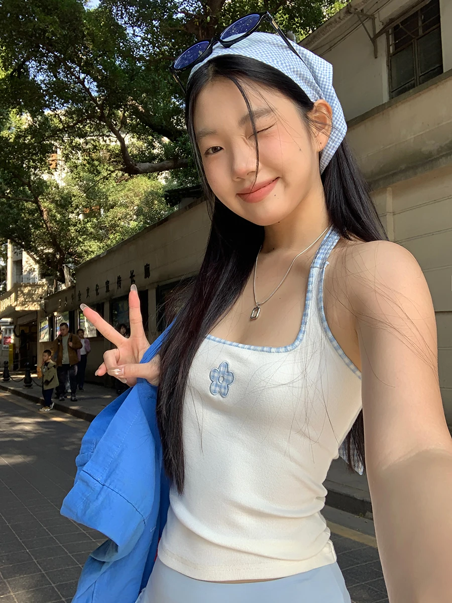 Rote Celebri Gallery Damen-Trägerweste 2025, neue Sommer-Outdoor-Bekleidung, Hot Girl Design oder Svel Ne hängendes Oberteil