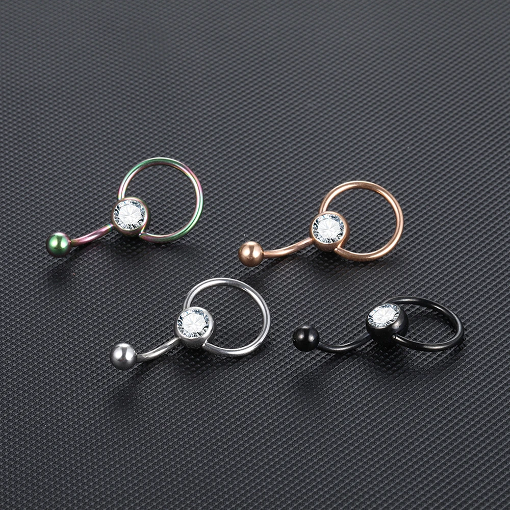 MVJK 1Pc F136 Titanium Belly Button Ring Navel Nombril Piercing CZ Belly Ring Sexy Women Belly Piercing Body Jewelry Ombligo