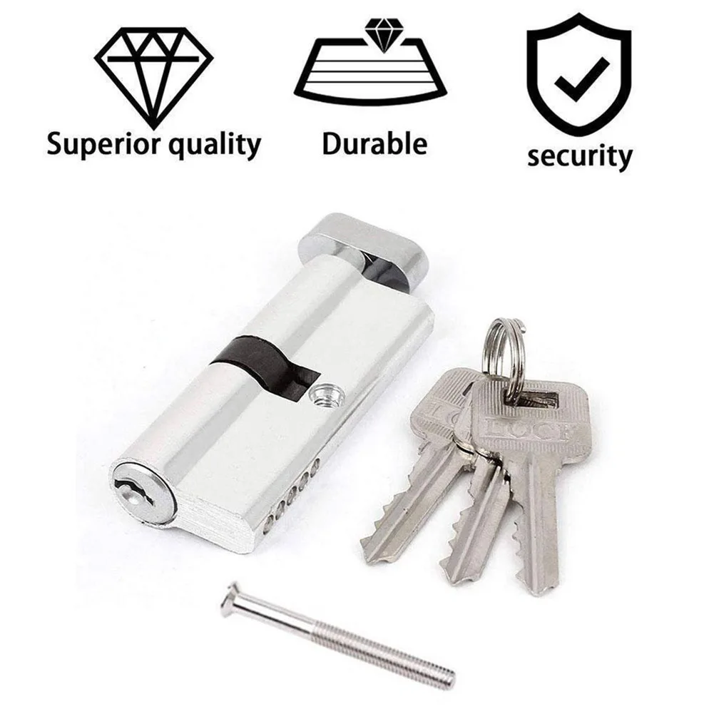 Door Lock UPVC Anti Pick 35/35 + 3 With Keys Kit Thumb Turn Cylinder Security Lock Metal Mailbox Drawer Lock Set