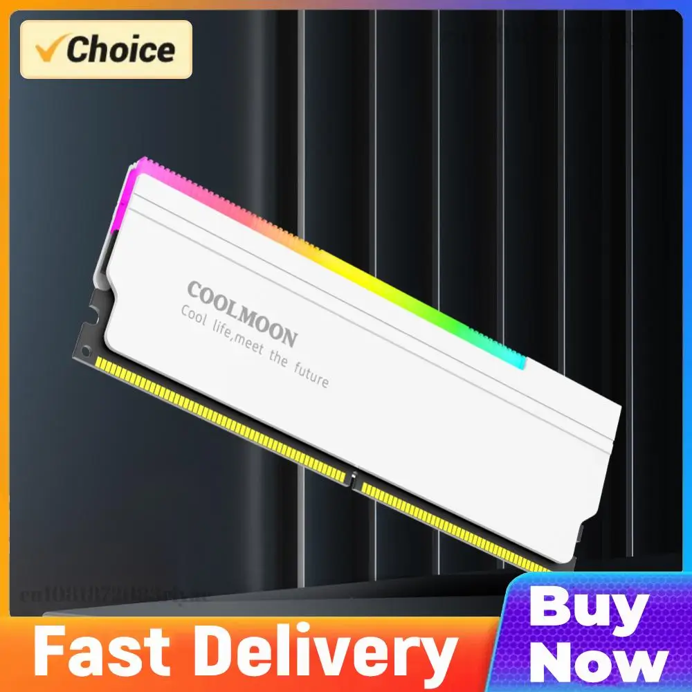 

5V-3PIN ARGB DDR4 DDR3 Memory Heat Sink Aura Sync Heat Spreader Cooler with Thermal Silicone Pad for Desktop Computer