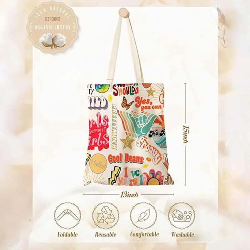 Wholesale From The Original Manufacturer of Popular Canvas Hand-held Fashionable and Modern Tote Bags Reusable Shopping Bags