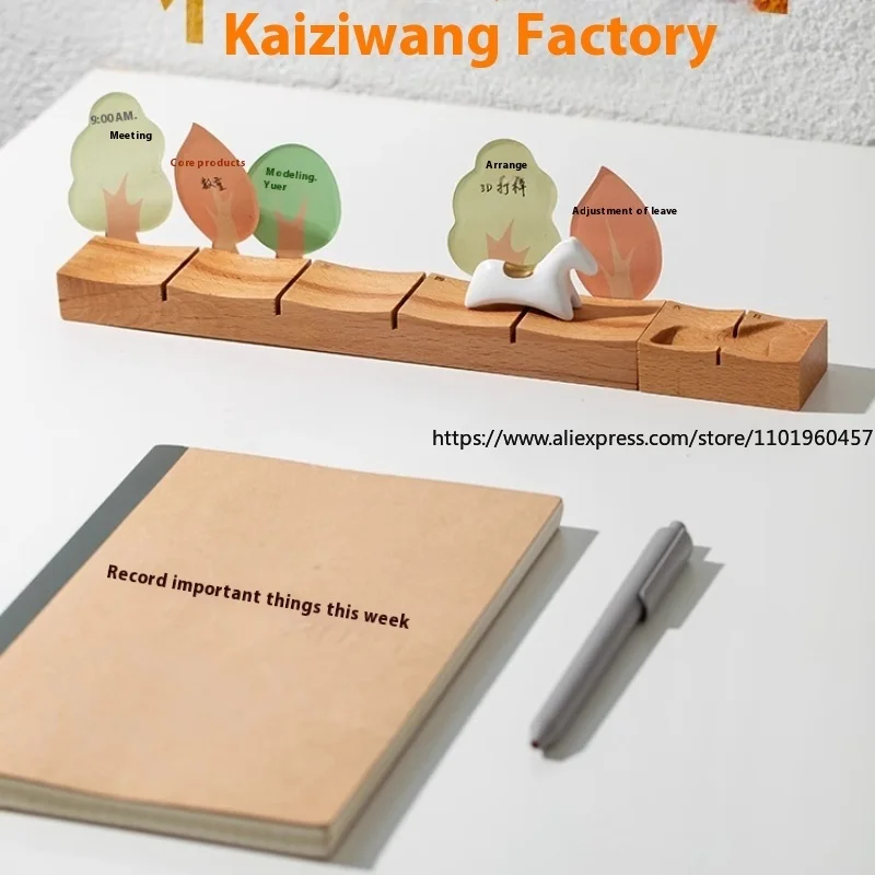 

White Fleece Week Calendar Creative Desk Ornament Desktop Desk Notes Perpetual Calendar Gifts