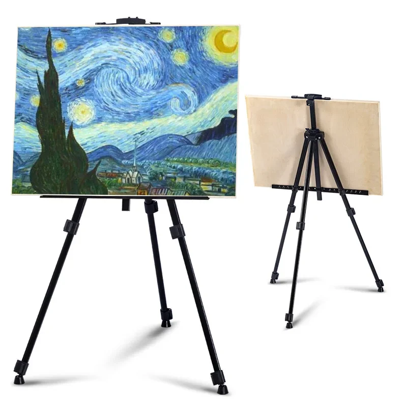 Portable Adjustable Metal Sketch Easel Sketch Drawing For Artist Art Supplies Stand Foldable Travel Easel Shelf With Bag Outdoor