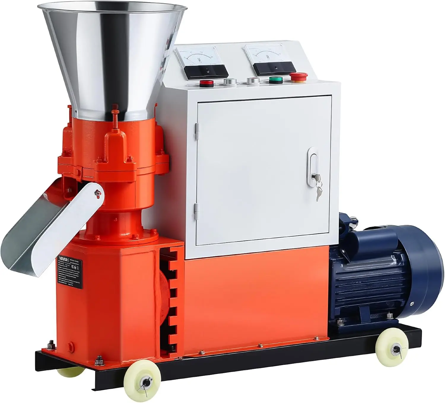 Feed Pellet Mill Machine, 6 mm Animal Feed Pellet Making Machine, 3KW 240V Animal Food Granulator Mill Machines with 3 Pressure