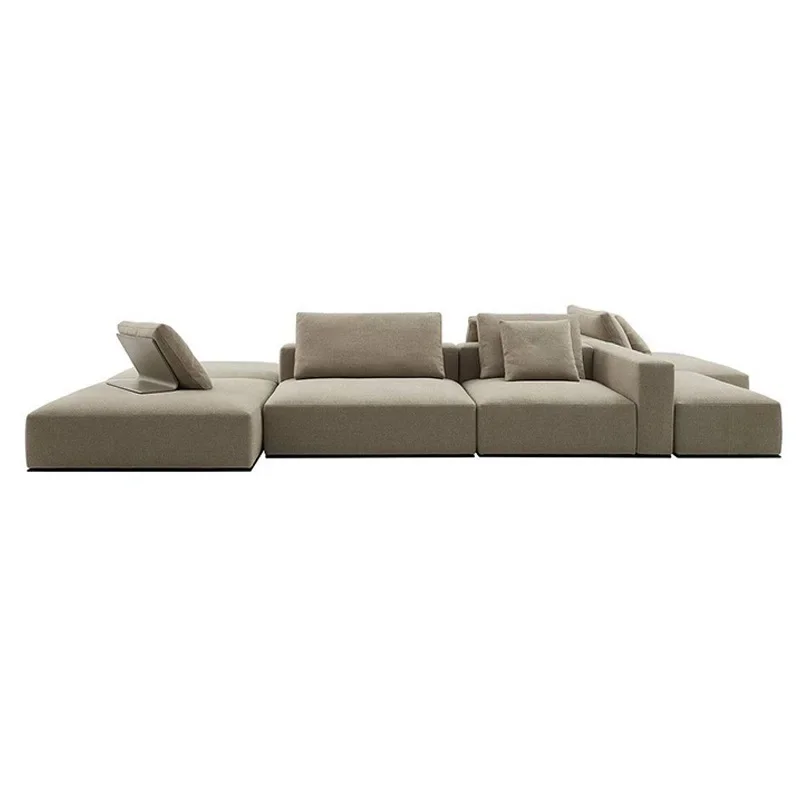 Italian Minimalist Module Sofa Large Flat Layer Fabric Sofa Modern Furniturel16