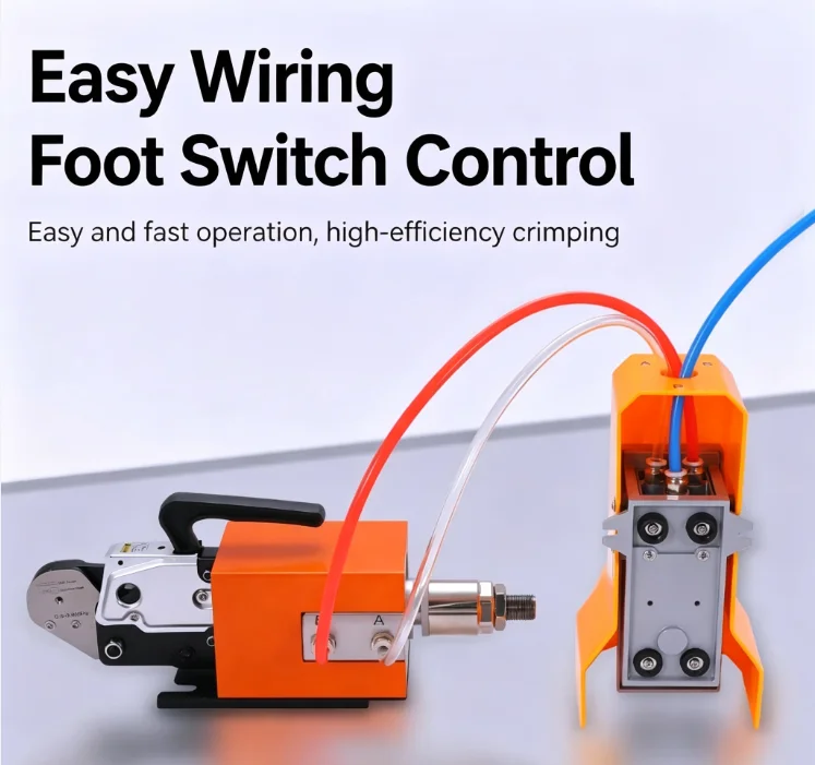 Pneumatic Terminal Crimping Machine AM6 Tubular Pre-insulated Quadrilateral Hexagon 0.08-6mm2 Crimper Tool