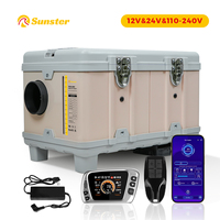 8KW 12V/24V/110-240V Toolbox TB10 Diesel Air Heater LCD & bluetooth With Altitude Mode Parking Heater For Cars RV Camper Tent
