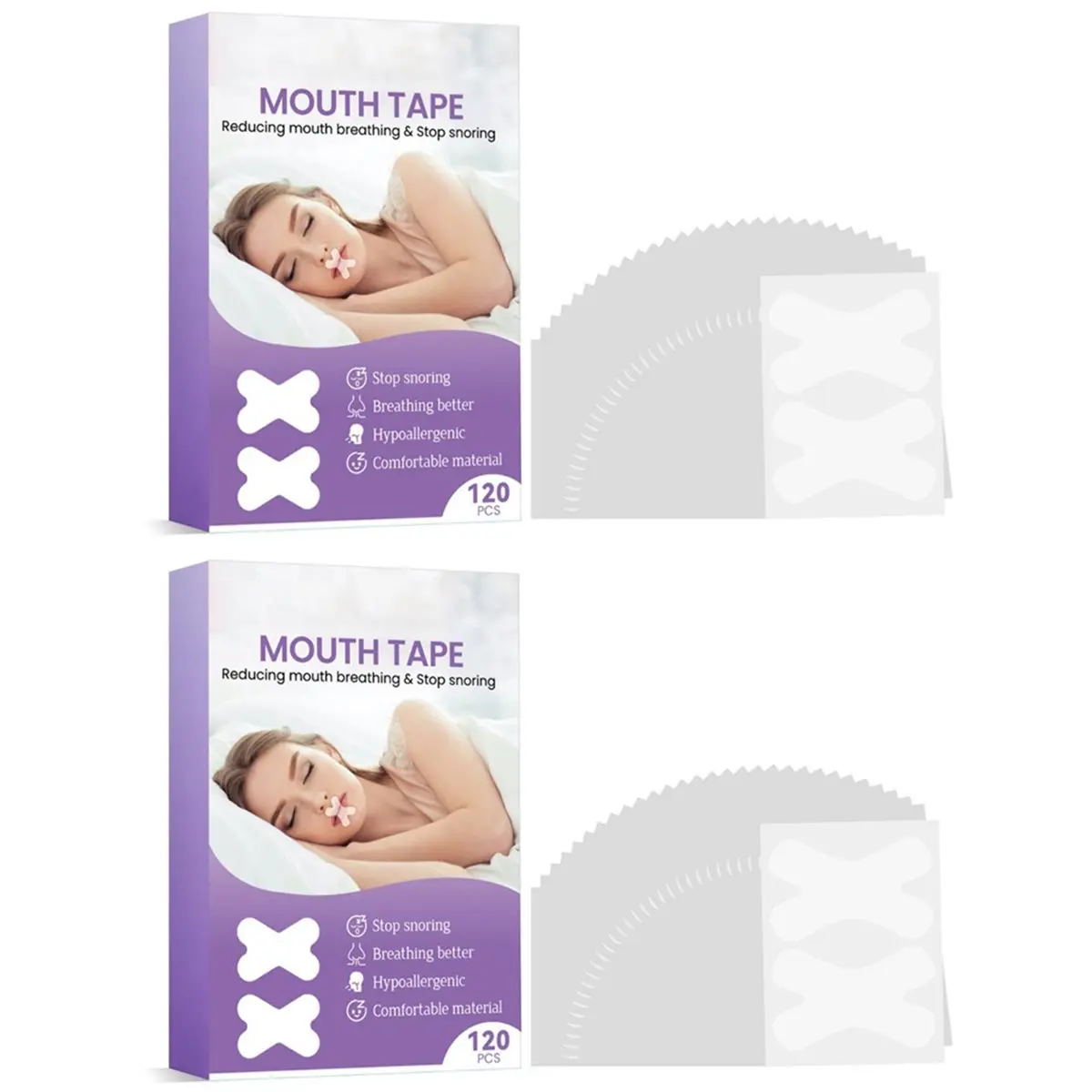 Sleep Strip Mouth Tape for Snoring for Better Nose Breathing Stop Snoring Patches Good Sleeping Aid Mouth Breathing