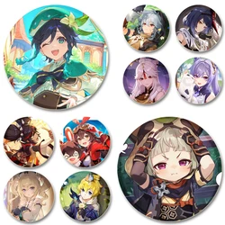 Genshin Game Badge Barbatos,Beelzebul,Amber,Ningguang,Xingqiu,Keqing Brooches Cosplay Enamel Pins for Backpack Clothes Jewelry