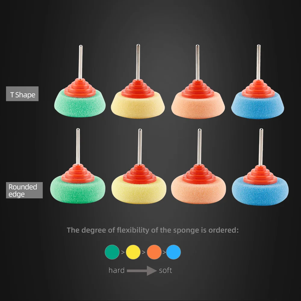 SPTA Mini Polishing Sponge 2 Inch Buffing Wheel For Car Hub Steel Rim Burnishing Pack Automobile Foam