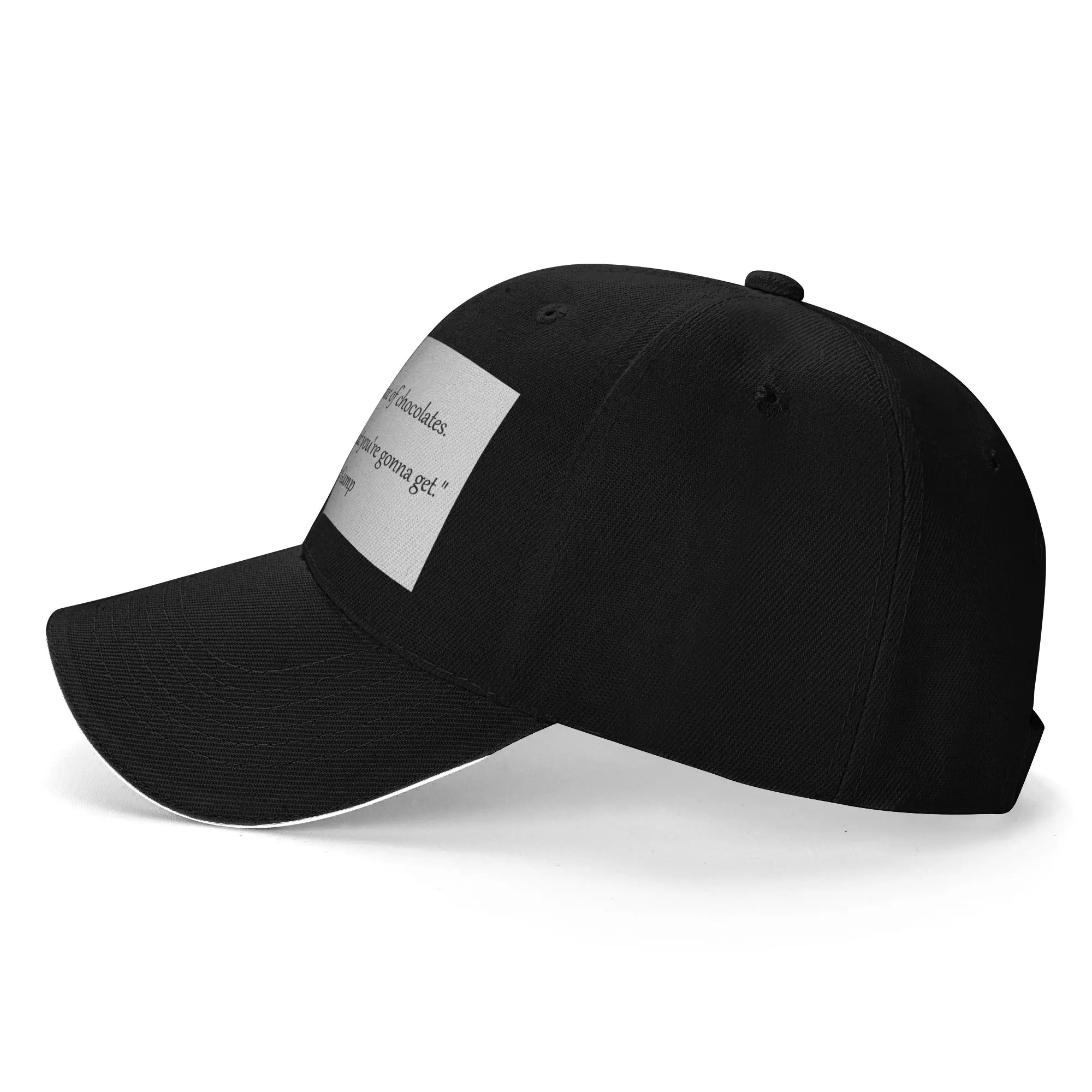 Quote by Forrest Gump Sandwich Hat Unisex ,Fashion  Hats Golf Hats Adjustable Snapback Caps Baseball Caps High Quality