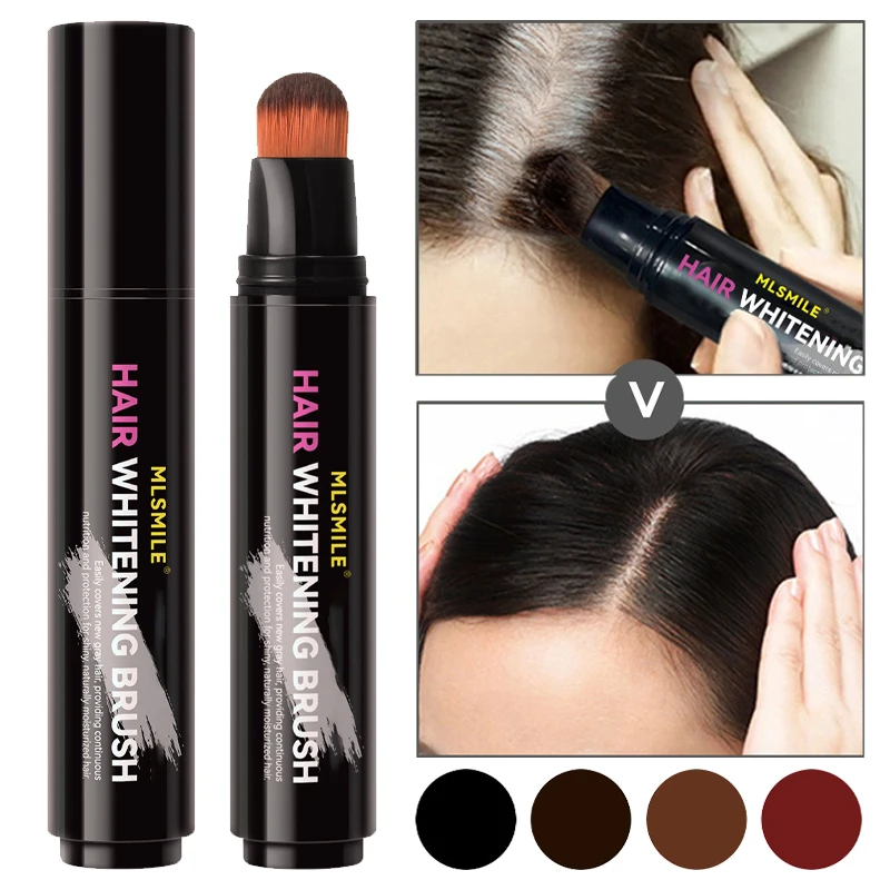 Black Wine Red One-Time Hair Dye Instant Gray Root Coverage Hair Color Modify Press Brush Stick Temporary White Hair Dye Care