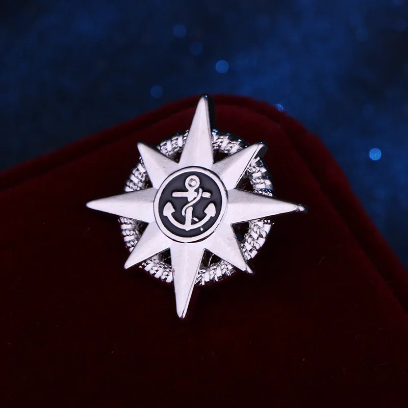 Brooch metal pin and brooch men's suit shirt badge collar clothing brooch jewelry accessories gifts