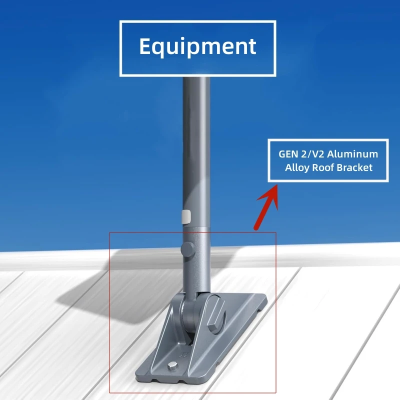 Starlink Gen 2/V2 Mount 90 Degree Adjustable Aluminum Alloy Roof Satellite Bracket Outdoor