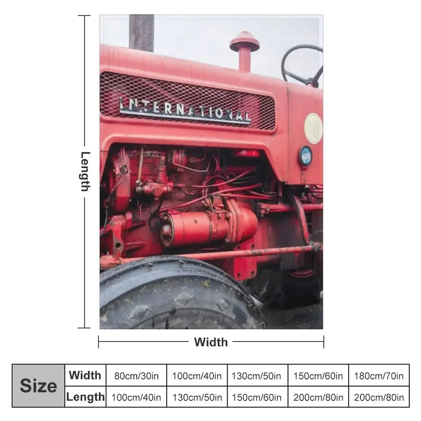 Vintage International B275 Tractor Throw Blanket Shaggy cosplay anime Warm Retros Blankets