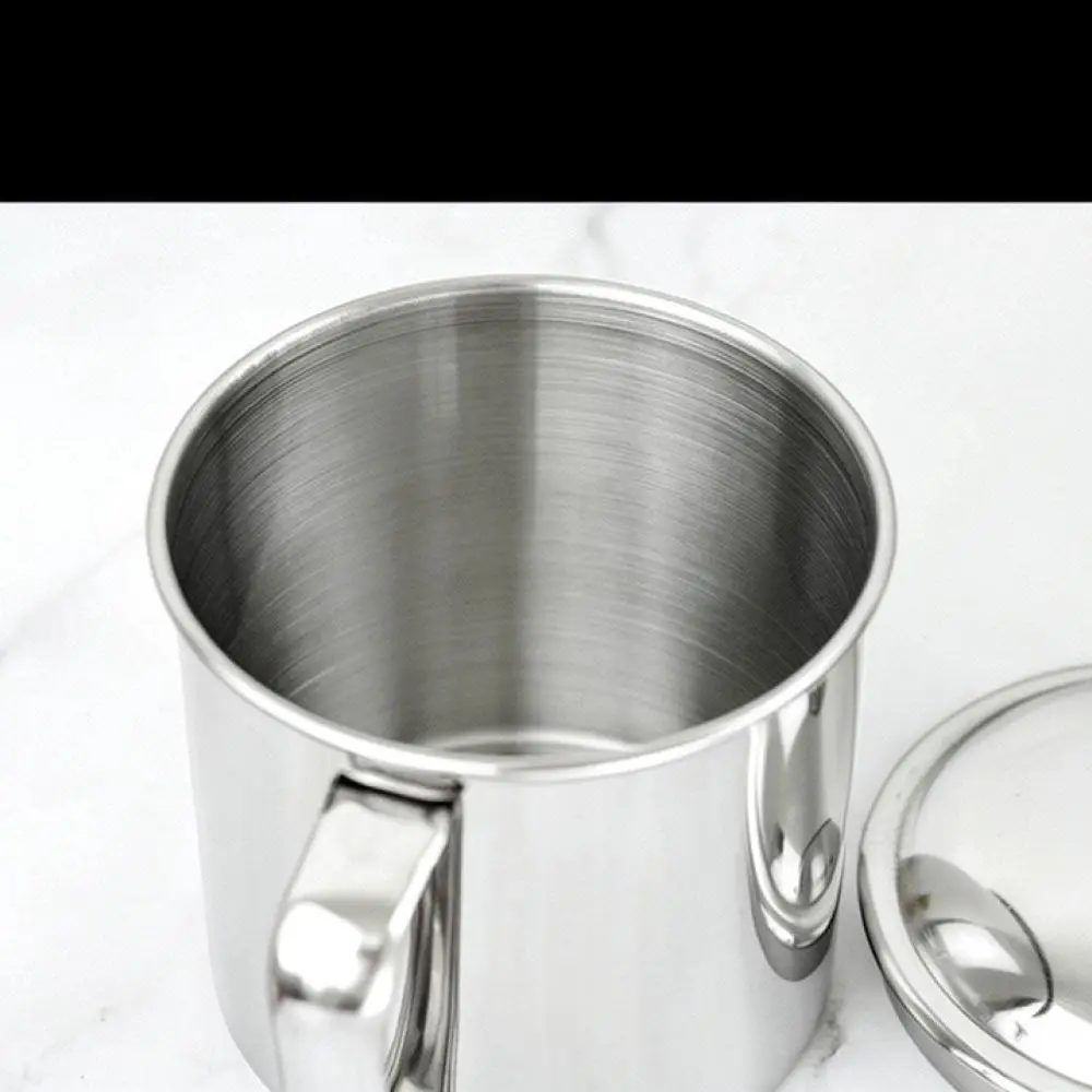 High Quality 304 Stainless Steel Drinking Mug Robust Metal Water Cup Portable Student School Container With Secure Lid
