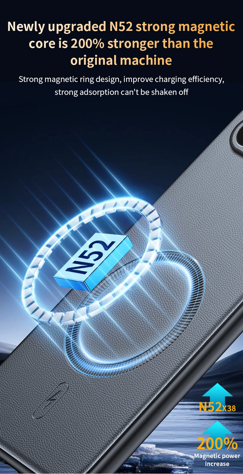 Für iPhone 17e Hülle Magnetische Leder-Schutzhülle Für iPhone 17e 16e Anti-Fingerabdruck Rutschfest PC+TPU – Detail 9