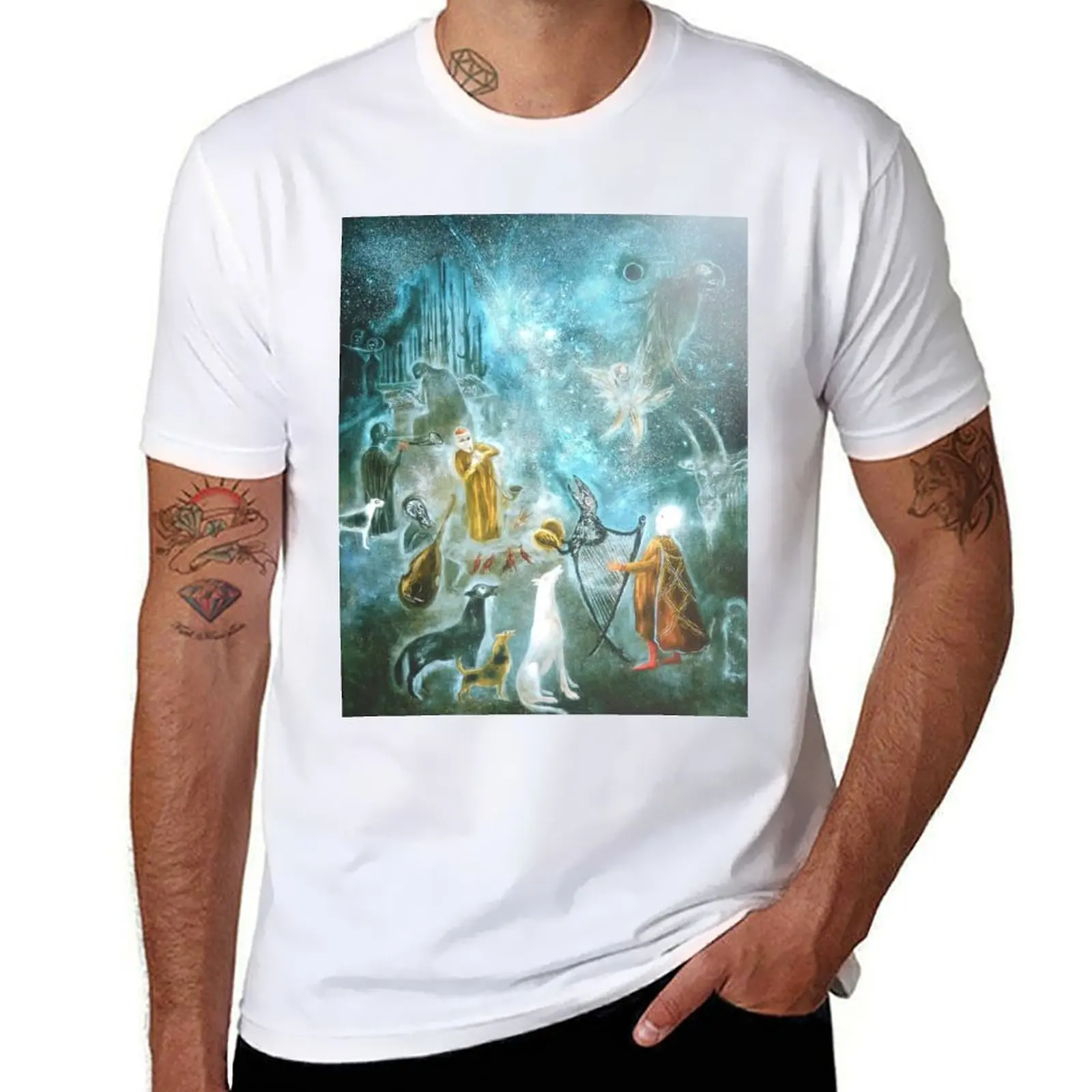 

leonora carrington artwork T-Shirt man t shirt luxury black cotton t-shirt plain for man package T-Shirt