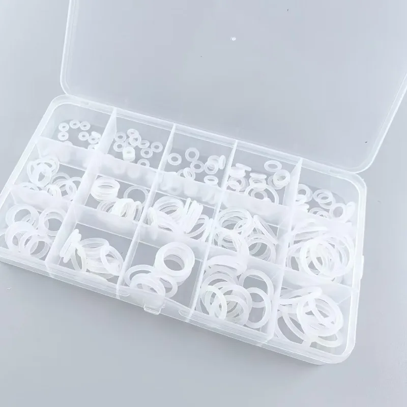 225 PCS Silicone O Ring Assortment Kit Rubber Seal Gaskets 15 Sizes Waterproof Sealing Parts for Machinery Plumbing and Daily Us