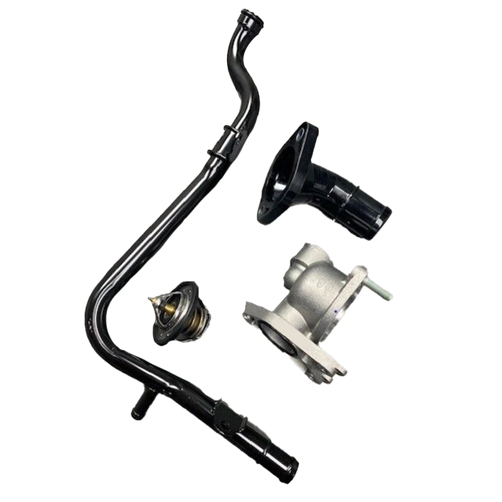 Thermostat Housing & Coolant Pipe For Hyundai For I10 For I20 07-20 Aluminum Coolant Thermostat Housing Water Outlet & Inlet Hos