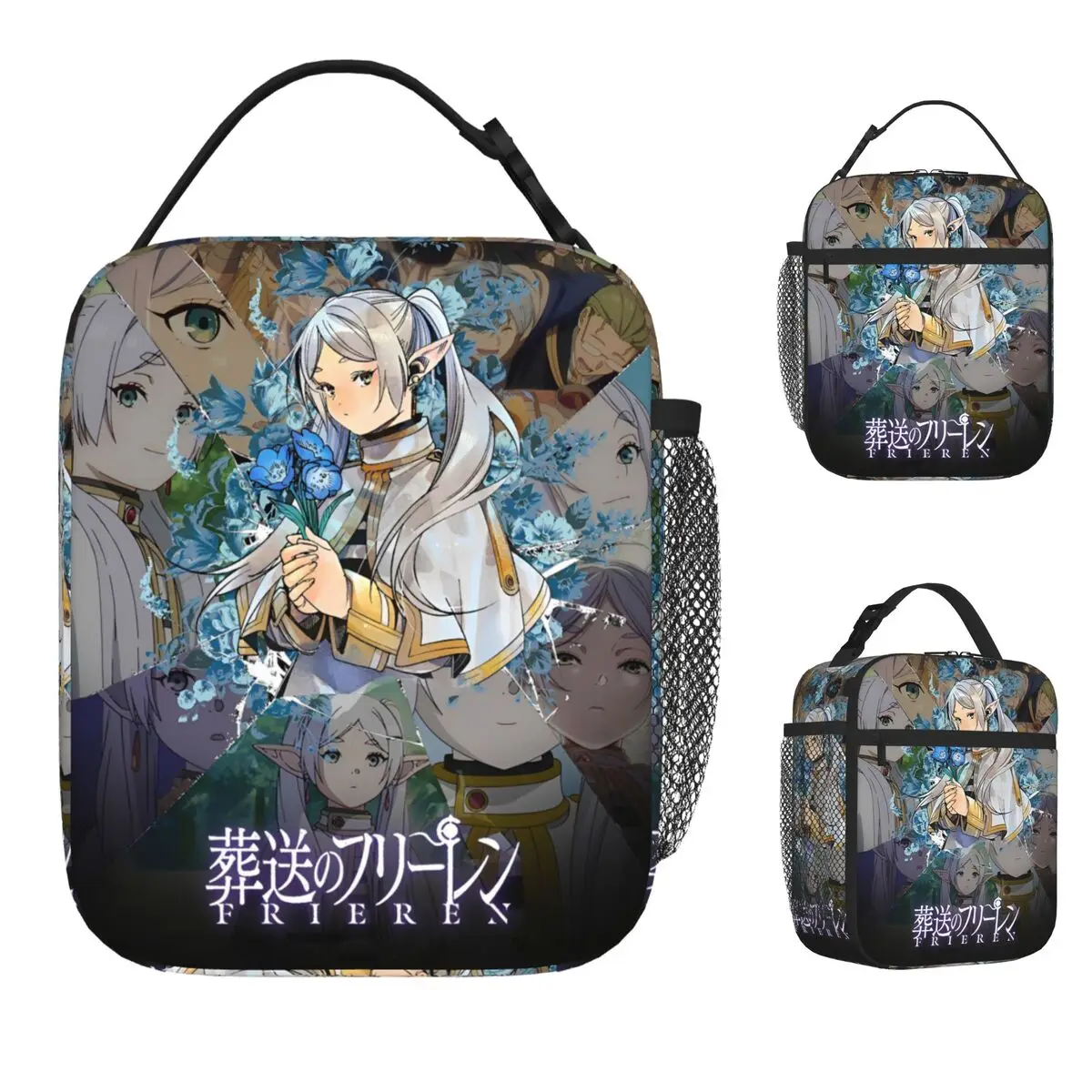 sousou-no-frieren-funeral-sacos-de-almoco-isolados-termicos-para-piquenique-japao-anime-reutilizavel-bento-box-refrigerador-termico-caixa-de-alimentos