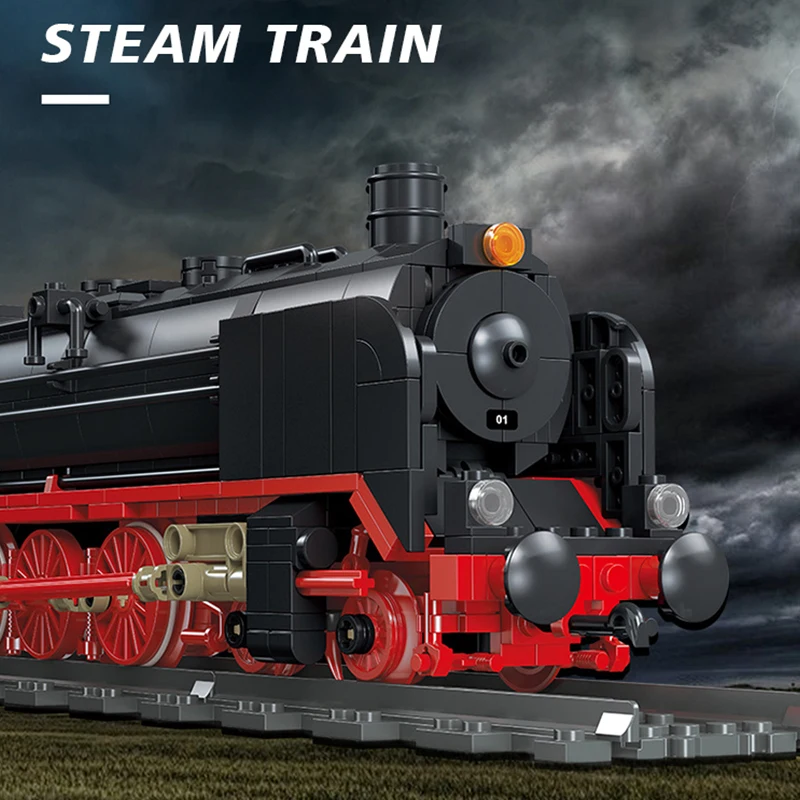 59004 BR01 Steam Simulation Train Model Building Block Train Small Particle Children\'s Assembly Toy Boy Adult Birthday Gifts