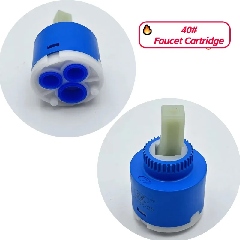 Ceramic Disc Cartridge Mixer Faucet Thermostatic Cartridge Faucet Disc Valve Pp Plastic Ceramic Cartridges For Mixer 35/40Mm