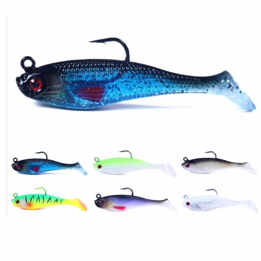 1 Stück Bunter Bleikopf-Köder 8cm-10g Weicher Köder Winter-Jig Eisfischen-Köder Tragbare Künstliche Realistische Angelköder