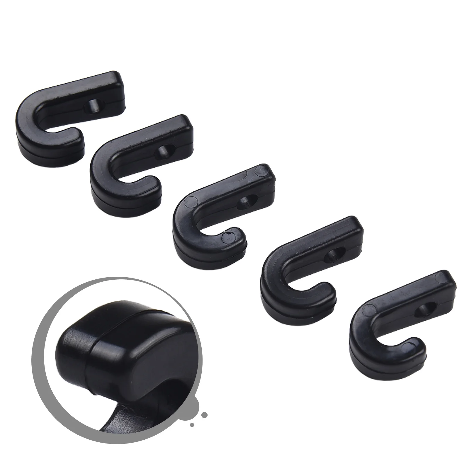 مجموعة من 10 خطافات من النايلون لجلد الكاياك J للزوارق وألواح التجديف والقوارب استبدال خطافات بلاستيكية ABS #1