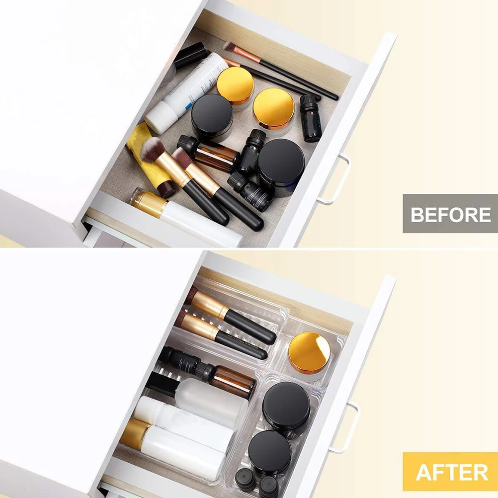 

Plastic Storage Box Set Multi Purpose Makeup ganizer Desk Drawer Kitchen Home Office Supplies Case Trays Impact