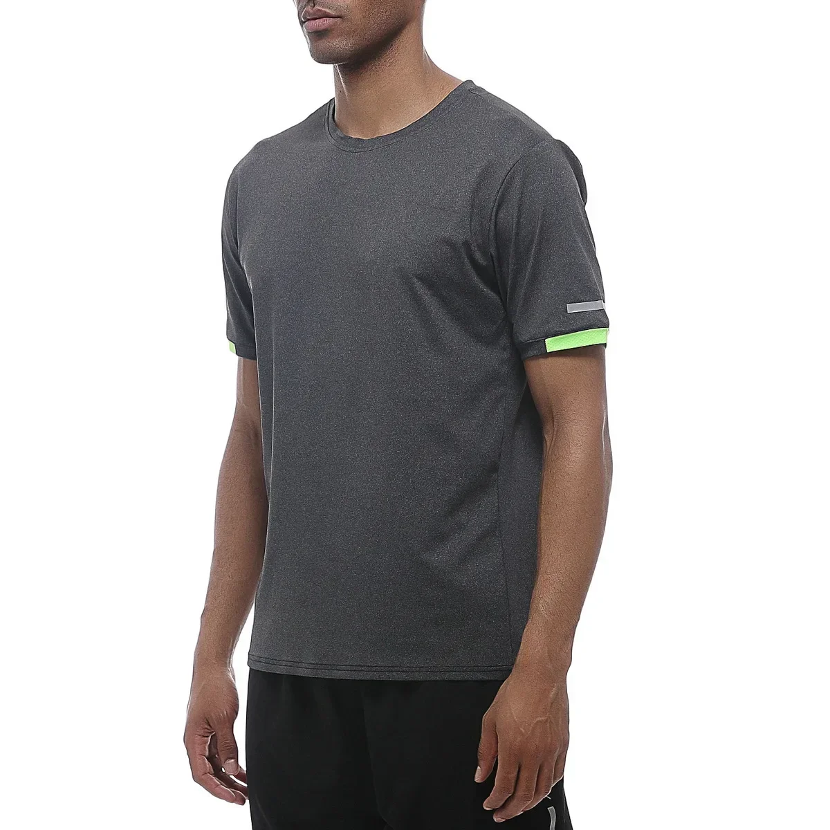 Camiseta de manga corta para correr al aire libre, ropa transpirable de secado rápido, entrenamiento al aire libre, cuello redondo, ropa deportiva para hombre