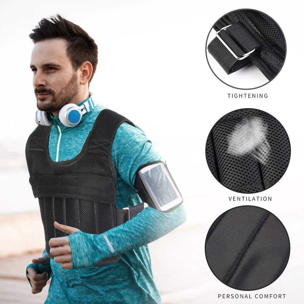Loading Weighted Vest 1-50kg Adjustable Weight Training Exercise Loading Weight Jacket Fitness Vest for Running Training Waistco