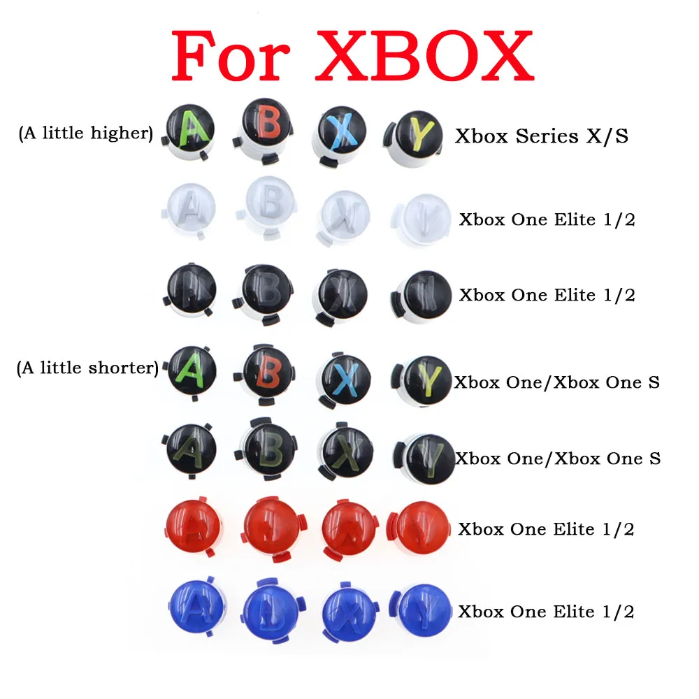 1Set Ersatz-ABXY-Tasten-Kit für Xbox One/Xbox One S/Xbox One Elite 1/2 Controller A B X Y Tasten-Set Zubehör