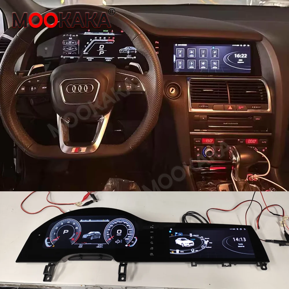 

Car Radio Dual Screen For Audi Q7 2006-2009 2010-2015 Android Auto Carplay Stereo Multimedia Player Digital Cluster Head Unit