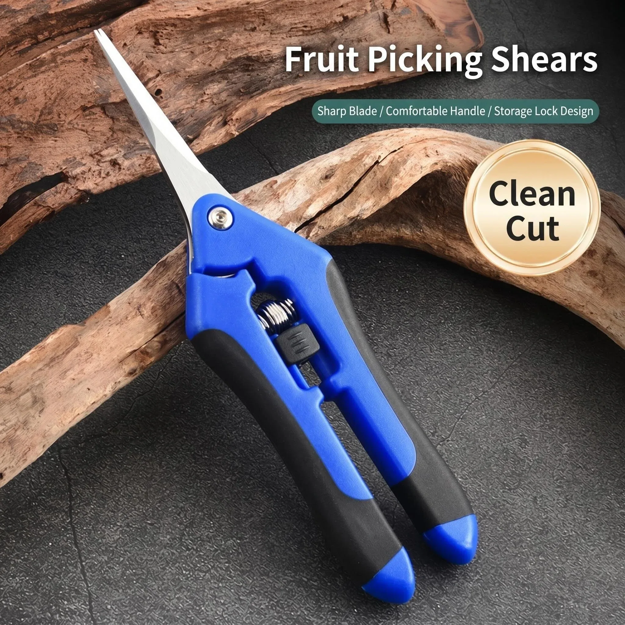 Heavy-Duty 2.0mm Thick Blade Pruning Shears for Garden Fruit Thinning Grape Pruning And Vegetable Harvesting