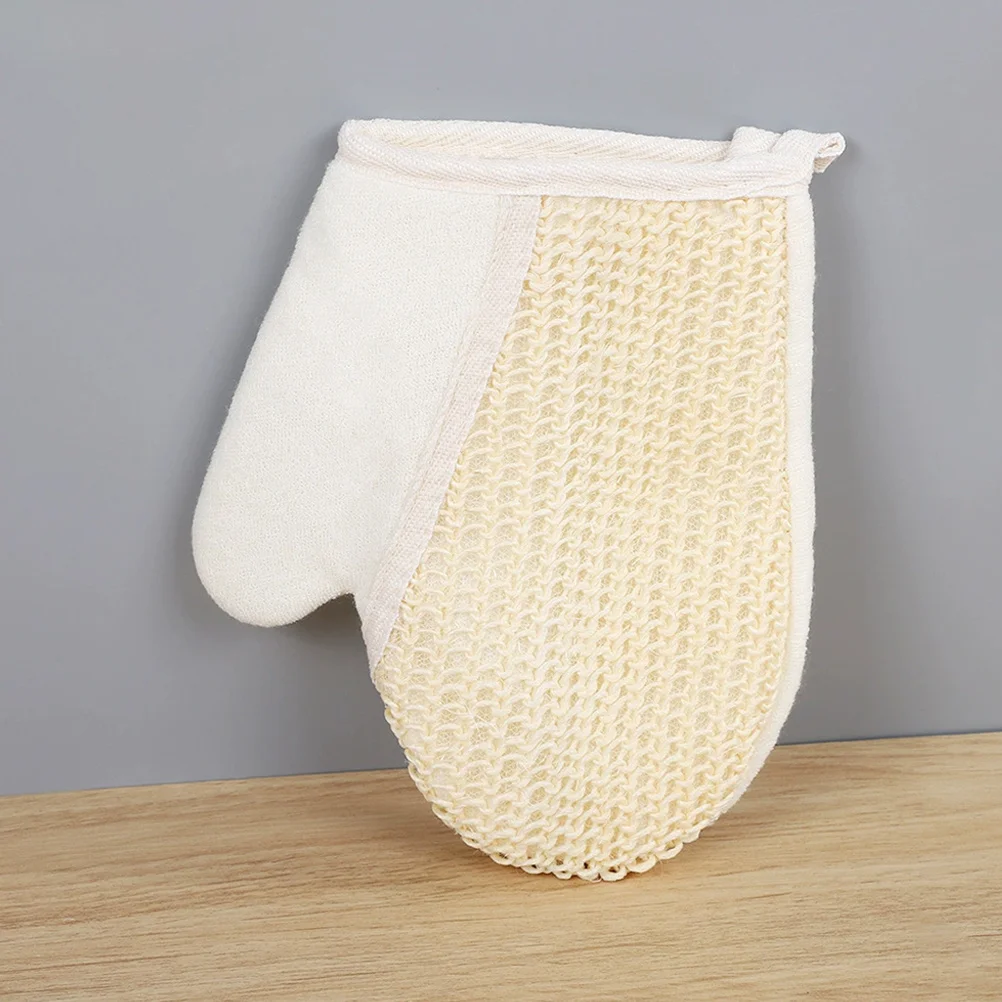 2 قطعة قفازات حمام السيزال التقشير قفازات لينة سنفرة الجسم قفازات الاستحمام للبالغين سبا بركة تنظيف سنفرة الجسم ل