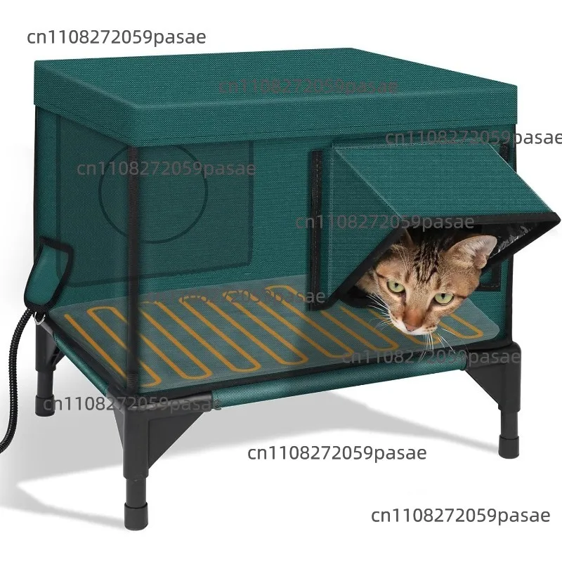 猫用ベッド-屋外用暖房・断熱猫用ベッド、折りたたみ式猫用ケージ、子猫用保育園、ペット用囲い、テント