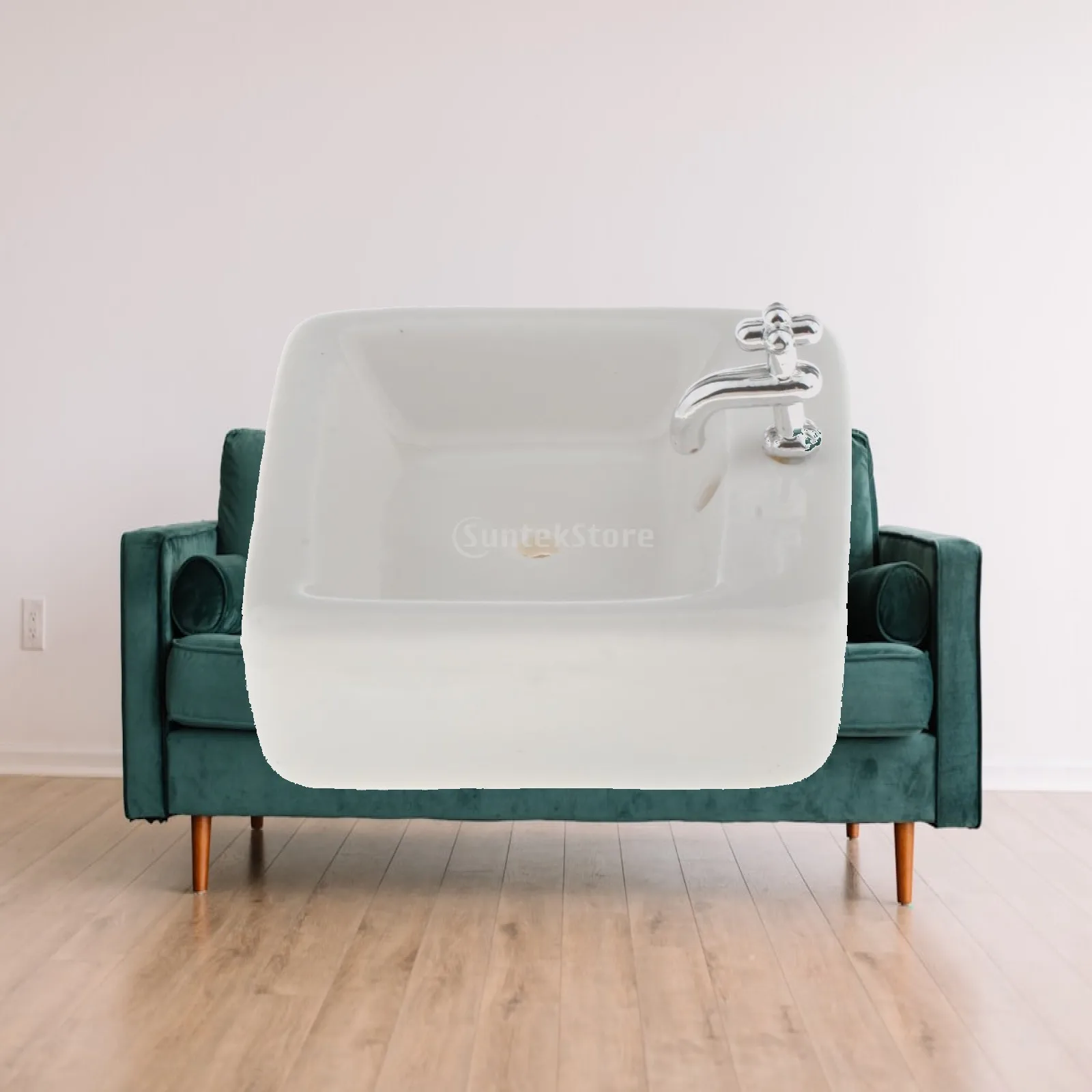 Miniature Square Wash Basin Ceramic Bathroom Sink Model for 1 12 Dollhouse Accessories Realistic Simulation Decor Furniture