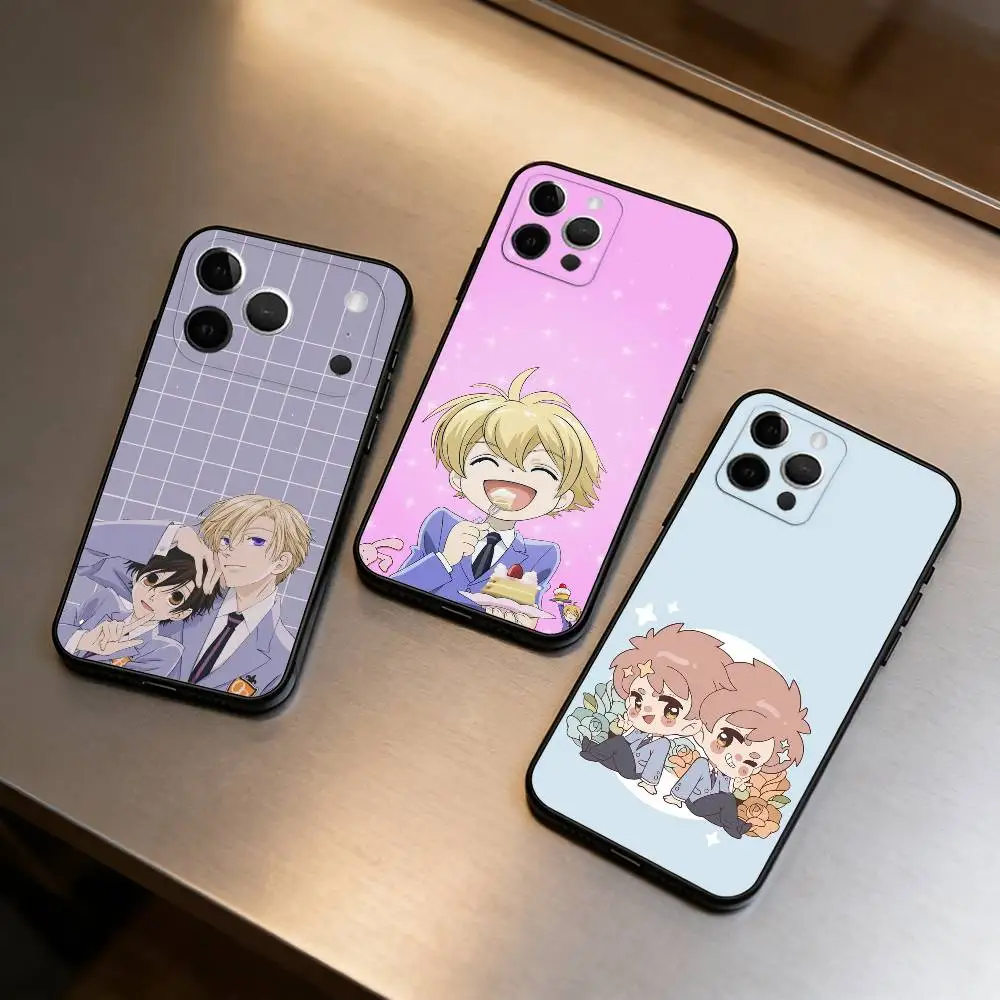 

Ouran High School Host Club Soft Silicone Black Cover,Phone Case For iPhone 17,16,15,14,13,12,11 Plus,Pro Max,XS