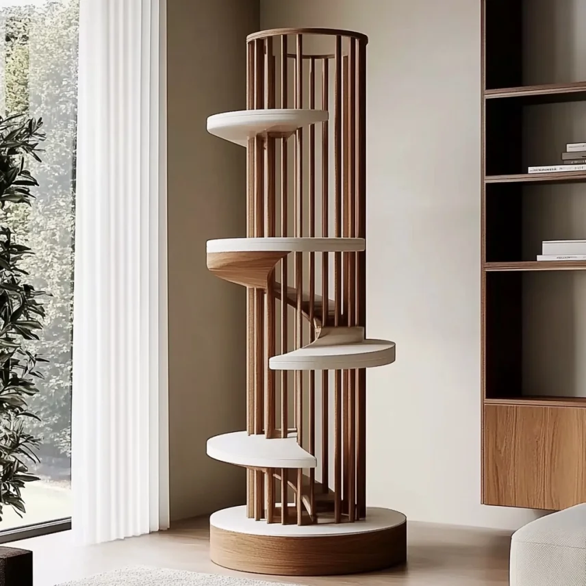 Yjq cat climbing frame solid wood large multi-rotating integrated household does not occupy an area cat sisal jumping platform