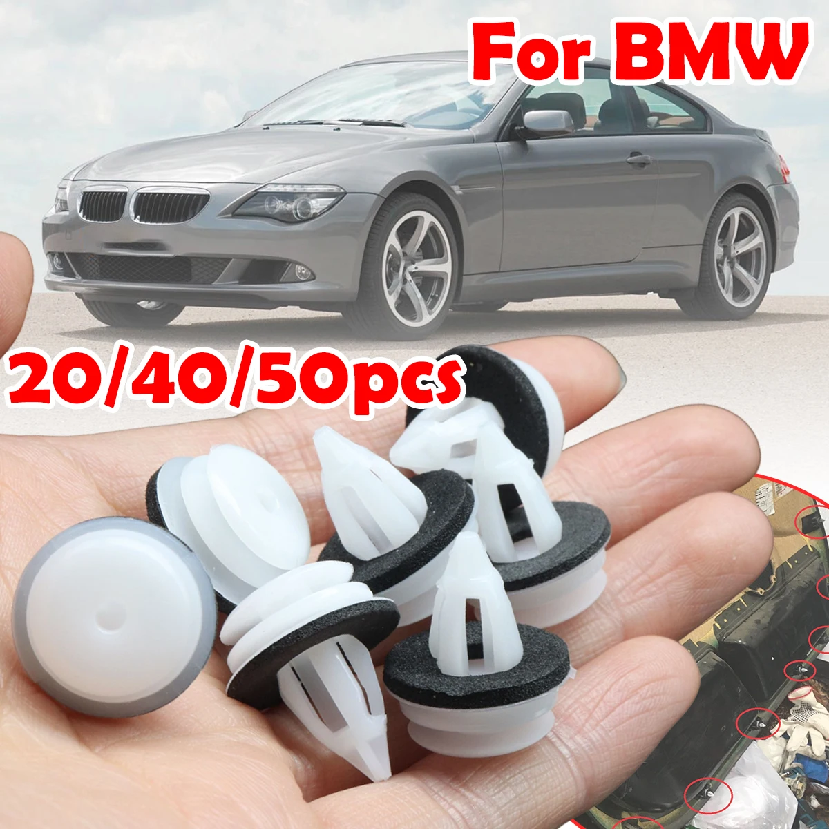 

For BMW 3 5 6 7 X3 X5 E53 Z3 E36 Z4 E85 F16 F86 Door Panel Card Trim Clips Plastic Front Rear Interior Fascia Linng 51418224768