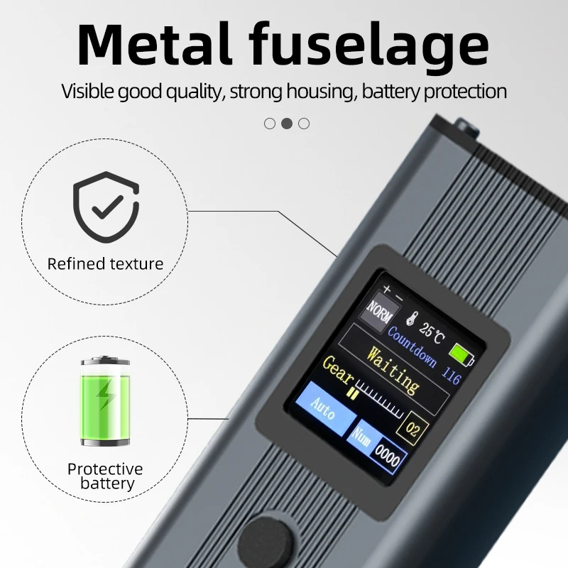 FMchip FS01 Battery Spot Welder 2200mAh 1.33 Inch TFT Color Screen 11 Power Levels Portable Handhold Welding Machine Soldador