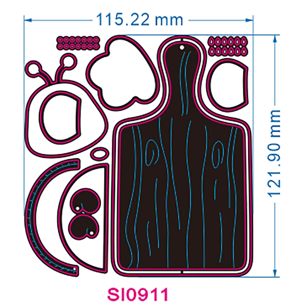 New 2 sizes of bees and cutting boards cutting dies scrapbook decoration embossed photo album decoration card making DIY crafts