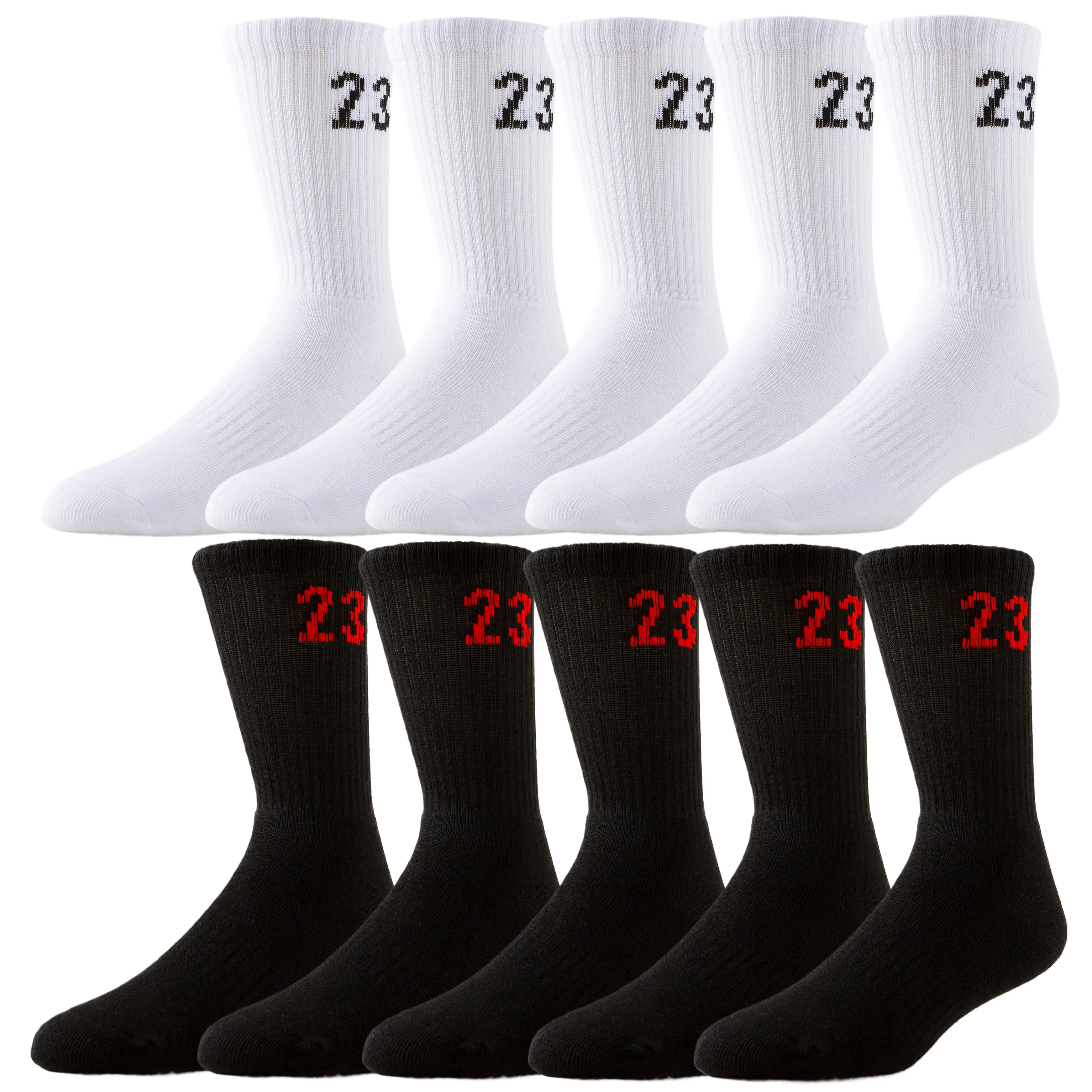 

10Pairs Breathable Quick Dry Athletic Socks for Men Women Football Basketball Baseball Rugby Soccer