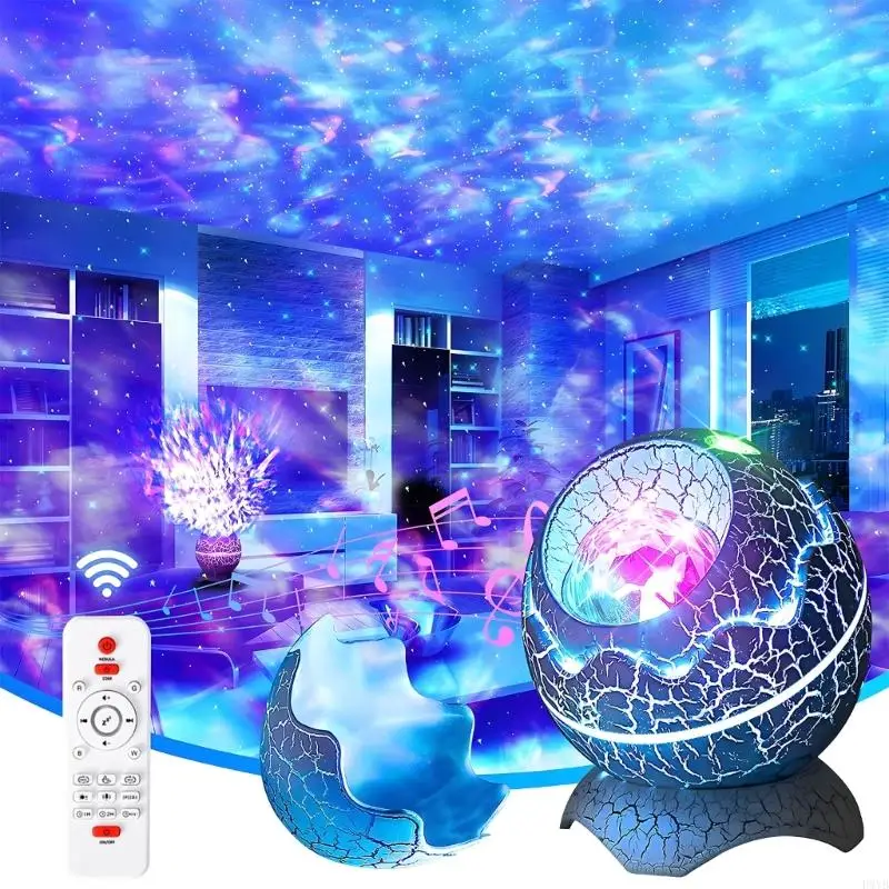 Dinosaurier Eier Projektor Licht mit Fernbedienung Lautsprecher Mehrere Effekte Nachtlicht Für Schlafzimmer Wohnzimmer P9YB