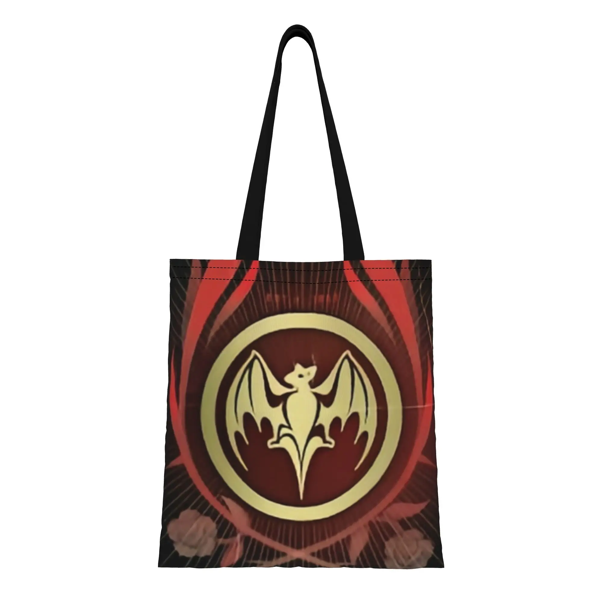 

Сумка-шоппер из холщовой ткани bBacardi Malo Ser Bueno Bat Logo, идеально подходит для покупок, путешествий, активного отдыха, прочная сумка через плечо.