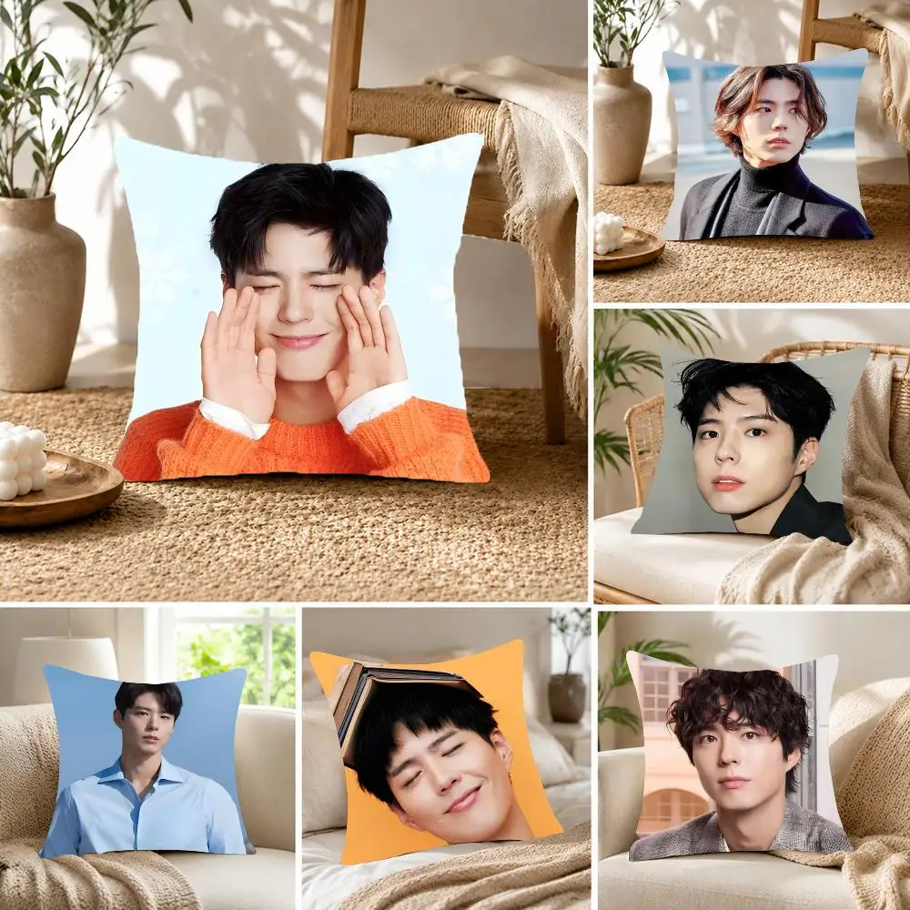 Talented actor Park Bo-gum Cushion Cover Fluffy velvet Nordic style plush Living room sofa decorative