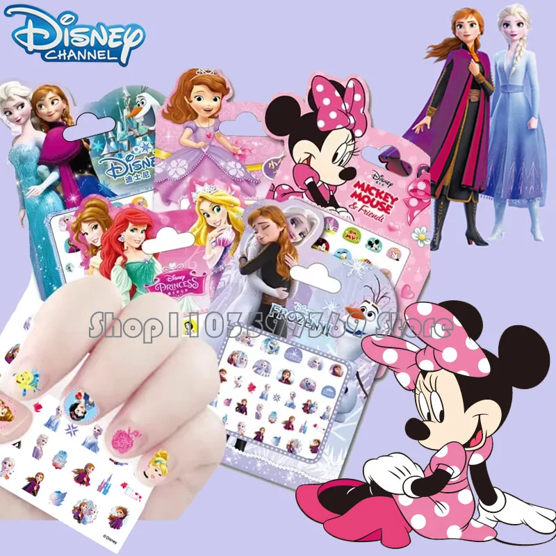 Children's Nail Stickers Frozen Nail Stickers Disney Princess Series Snow White Elsa Anna Cinderella Aurora Ariel Belle